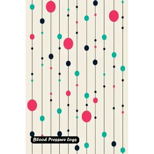 Blood Pressure Log: geometric pattern background from lines and circle cover
