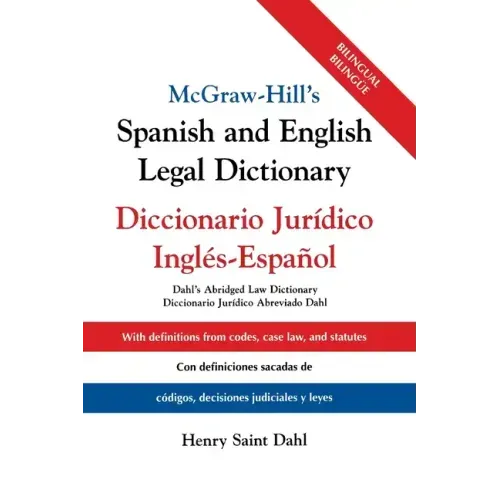McGraw Hill's Spanish/English Legal Dict (Pb) - Paperback