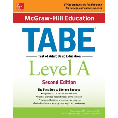McGraw-Hill Education Tabe Level A, Second Edition