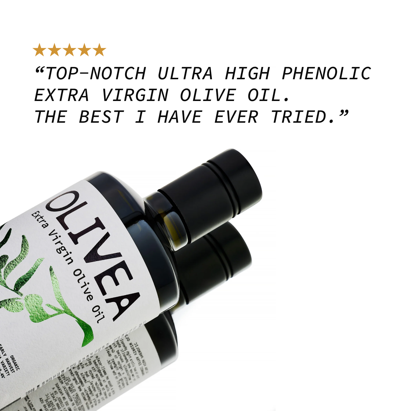 Ultra High Phenolic Extra Virgin Olive Oil — 1,000+ mg/kg Polyphenols Olivea