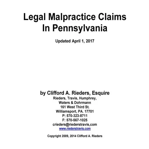 Legal Malpractice Claims In Pennsylvania
