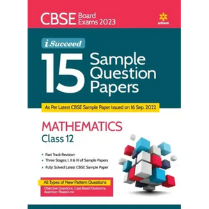 CBSE Board Exams 2023 I-Succeed 15 Sample Question Papers MATHEMATICS Class 12th - Paperback