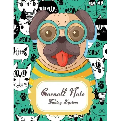Cornell Note Taking System: Cute dog, Note Taking Notebook, For Students, Writers, school supplies list, Notebook 8.5 x 11- 120 Pages