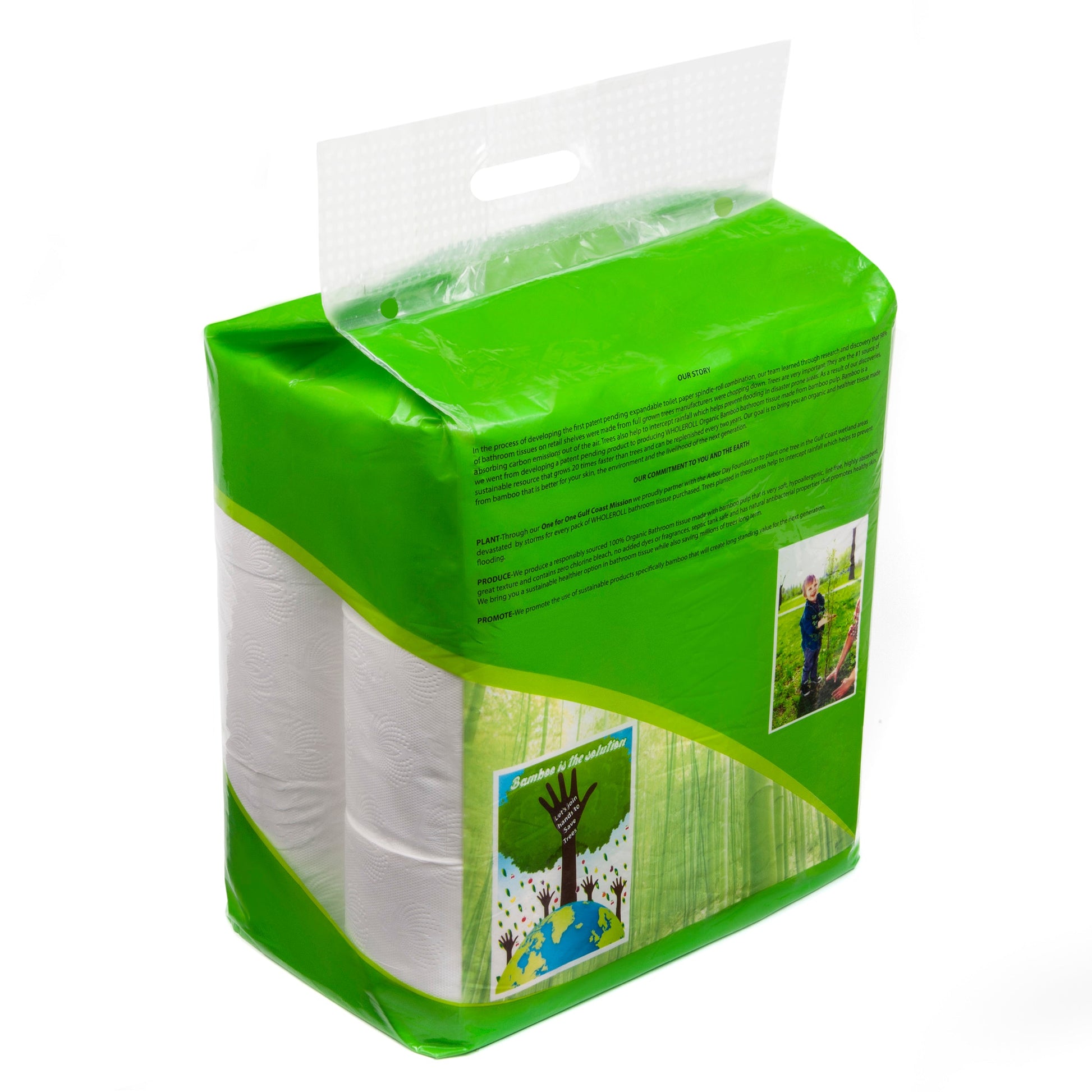 WHOLEROLL  Organic Bamboo Toilet Paper #18 Ct WHOLEROLL