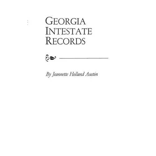 Georgia Intestate Records