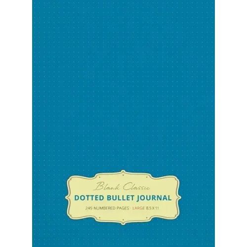 Large 8.5 x 11 Dotted Bullet Journal (Blue #9) Hardcover - 245 Numbered Pages