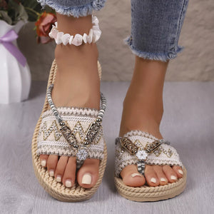 Toe Post Woven Sandals