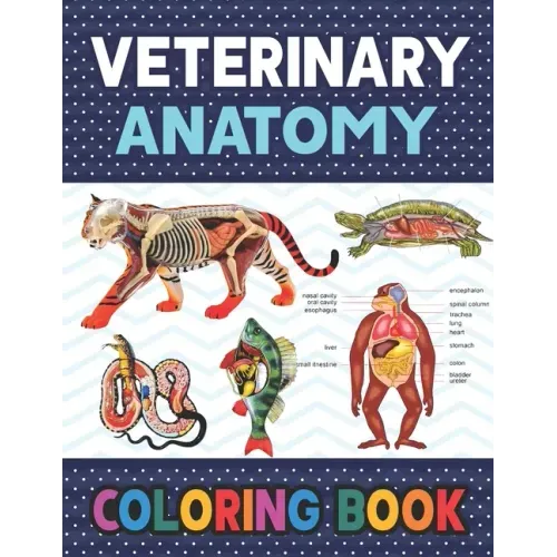 Veterinary Anatomy Coloring Book: Learn The Veterinary Anatomy With Fun & Easy. Animal Anatomy and Veterinary Physiology Coloring Book. Dog Cat Horse