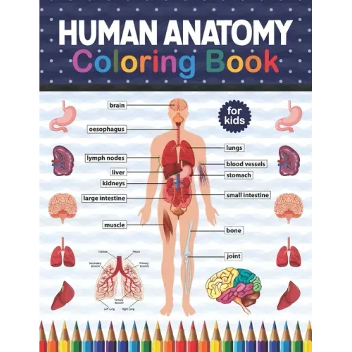 Human Anatomy Coloring Book For Kids: Human Body Student's Self-Test Coloring Book. Human Body Anatomy Coloring Book For Kids, Boys and Girls and Medi