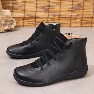 Round Toe Lace Up Boots