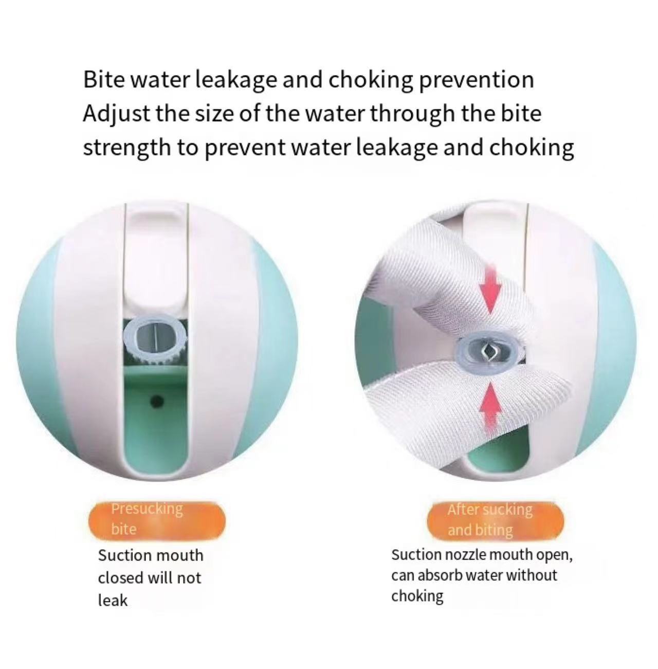 Drinking Cup with Straw, Anti-Choking Handle, Water Bottle, Unbreakable and Leak-Proof, Learning Drinking Cup