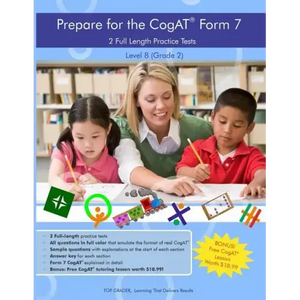 Two Full Length Practice Tests for the CoGAT Form 7: For Level 8 (Grade 2) - Paperback
