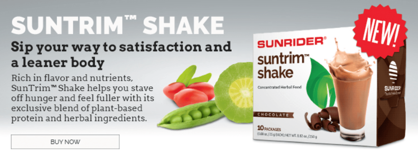 NOW AVAILABLE SunTrim Shake - Unique Protein Shake by Sunrider Herb's Fortune