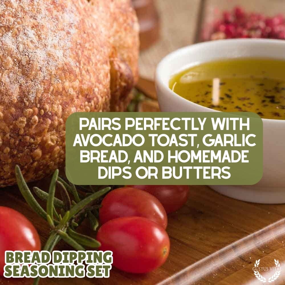 Bread Dipping Seasonings - Variety 6 Pack Gustus Vitae