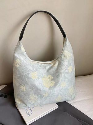 Floral Pattern Hobo Shoulder Bag