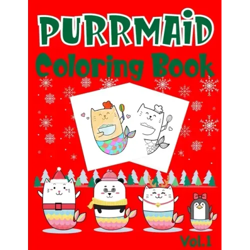 Purrmaid Coloring Book: Christmas (Xmas) And Birthday Gifts For Girl