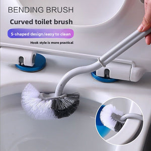 Ergonomic Toilet Cleaning Brush with Soft Bristles