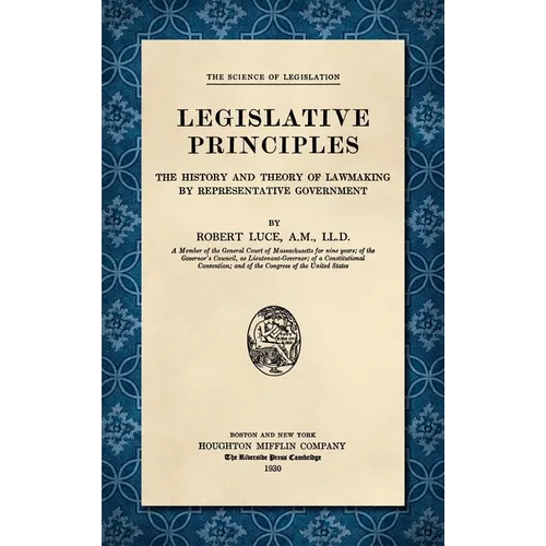 Legislative Principles [1930]