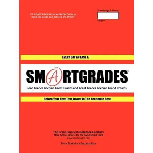 SMARTGRADES School Notebooks with Study Skills 2N1: Class Notes & Test-Review Notes: "How to Memorize Voluminous Facts for Total Recall" (100 Pages) S