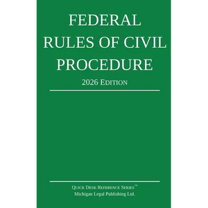 Federal Rules of Civil Procedure; 2026 Edition: With Statutory Supplement - Paperback
