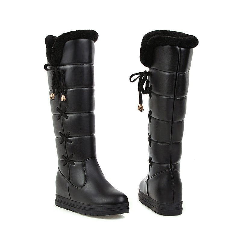 Simple Casual Plus Size Women's Knee-high Snow Boots