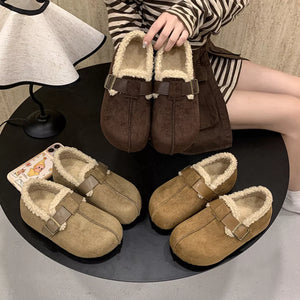 Round Toe Platform Slip-Ons