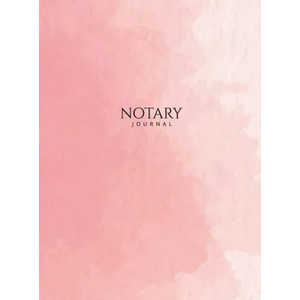 Notary Journal: Hardbound Public Record Book for Women, Logbook for Notarial Acts, 390 Entries, 8.5" x 11", Pink Blush Cover - Hardcover