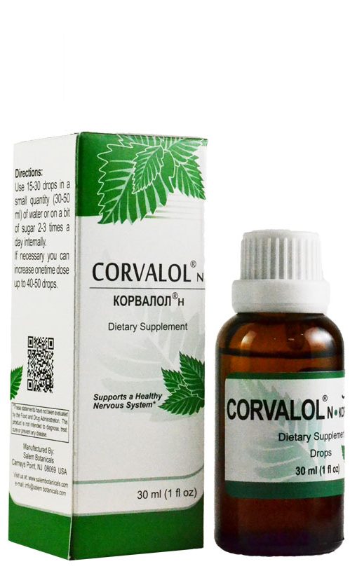 Salem Botanicals Corvalol N Drops Supports a Healthy Nervous System 30ml Zdrowie & Uroda