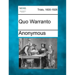 Quo Warranto - Paperback