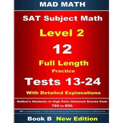 2018 SAT Subject Level 2 Book B Tests 13-24