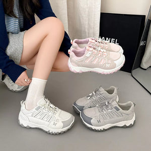 Round Toe Lace Up Sneakers