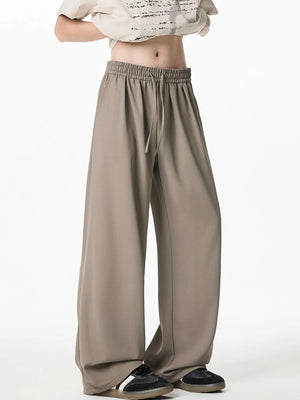 Men's Plus Size Drawstring Wide Leg Pants
