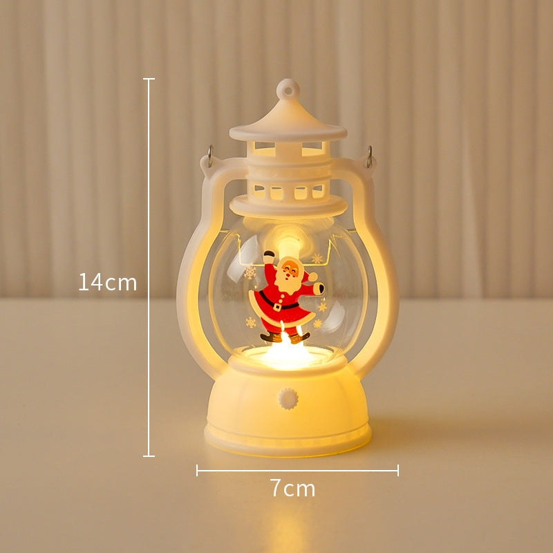 Christmas Lantern LED Lighted Snowman Lamp With Santa Claus Decorative Hanging Lanterns Christmas Snow Globes Gifts For Children