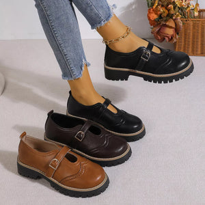 Round Toe Platform Loafers