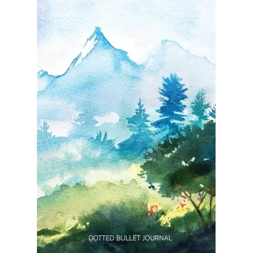 Watercolor Hillside - Dotted Bullet Journal: Medium A5 - 5.83X8.27