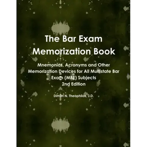 The Bar Exam Memorization Book - Paperback