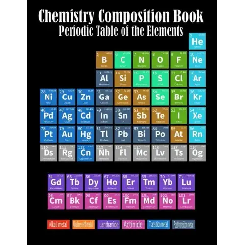 Chemistry Composition Book Periodic Table Of The Elements: College Ruled Paper 8.5 X 11, 110 pages Chemistry Class Elements Table on Matte Cover
