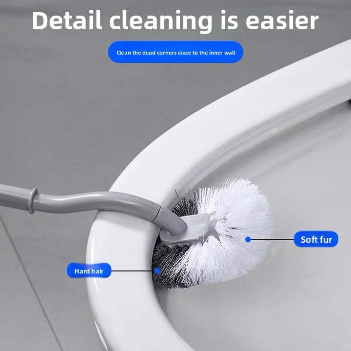Ergonomic Toilet Cleaning Brush with Soft Bristles