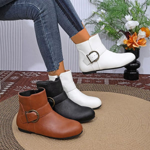 Round Toe Ankle Boots