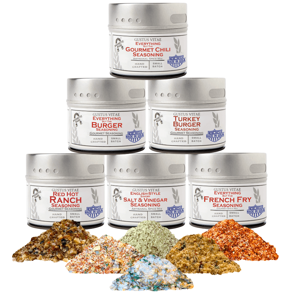Gourmet Backyard BBQ Burgers & Fries Seasoning Set - Six Pack Gustus Vitae