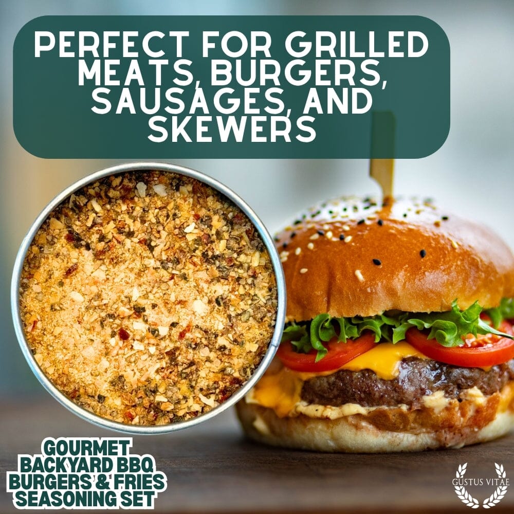 Gourmet Backyard BBQ Burgers & Fries Seasoning Set - Six Pack Gustus Vitae