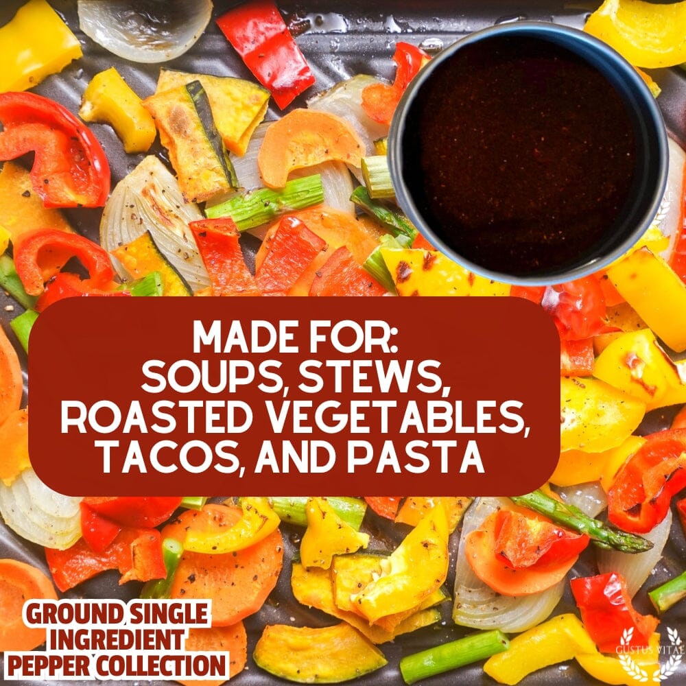 Ground Single Ingredient Pepper Collection Gustus Vitae