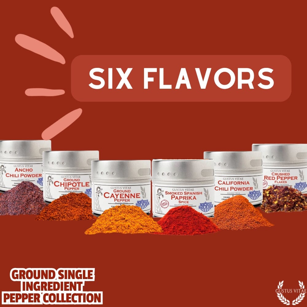 Ground Single Ingredient Pepper Collection Gustus Vitae