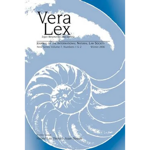 Vera Lex Vol 7: Journal of the International Natural Law Society - Paperback