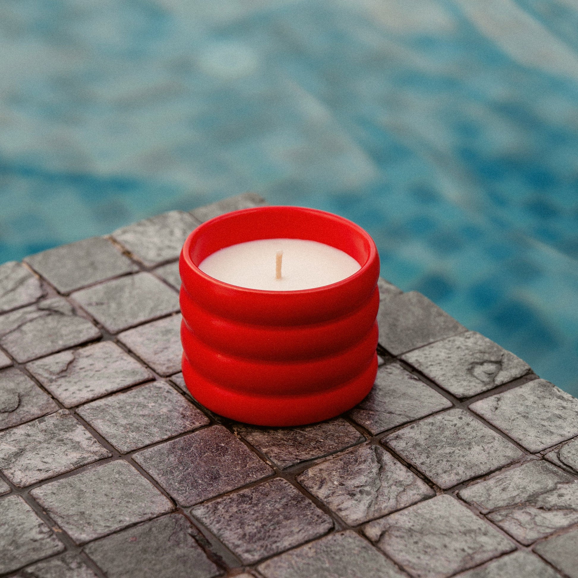 Soy Wax Ceramic Candle & Wick Trimmer Set Italic