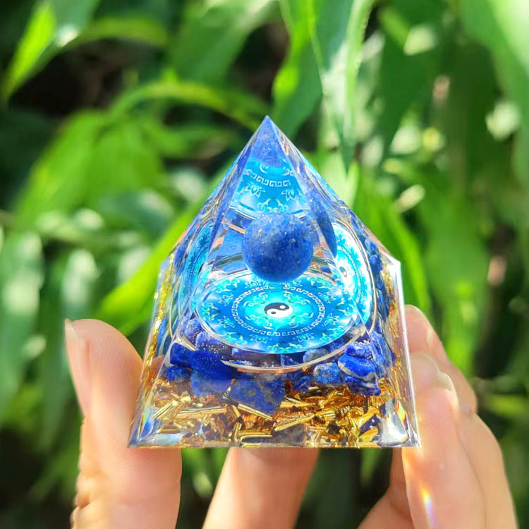 Crystal Ball Pyramid 5Cm 6Cm 8Cm 10Cm Crystal Crushed Stone Drop Glue Resin Home Handmade Decoration