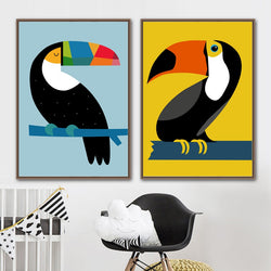 Abstract Toucan Bird Nursery Wall Art Canvas Painting Nordic Posters And Prints Cartoon Wall Pictures For Baby Kids Room Decor