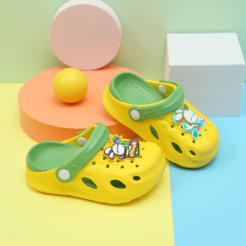 New Children's Hole Shoes Baby Children's Shoes Boys And Girls Summer Cute Outer Wear Toddler Soft Bottom Sandals And Slippers