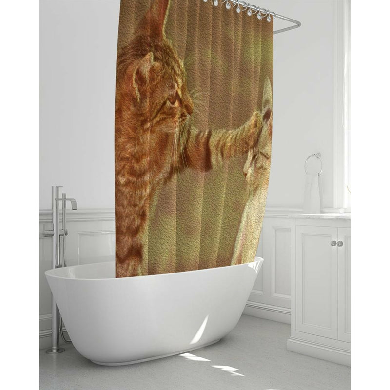 Bath Accessories, Playful Kitty Cats Shower Curtain 72"X72" freeshipping - Annizon Home Essentials