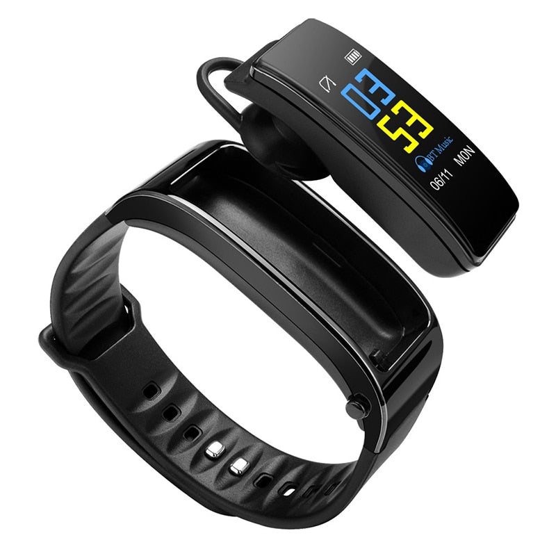 Y3 PLUS Bluetooth Headset Smart Bracelet 2 in 1 watch with earbuds Wristband health monitoring Sports Earphone and Mic